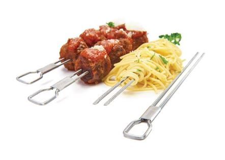 Broil King - Dual Prong Skewers with food