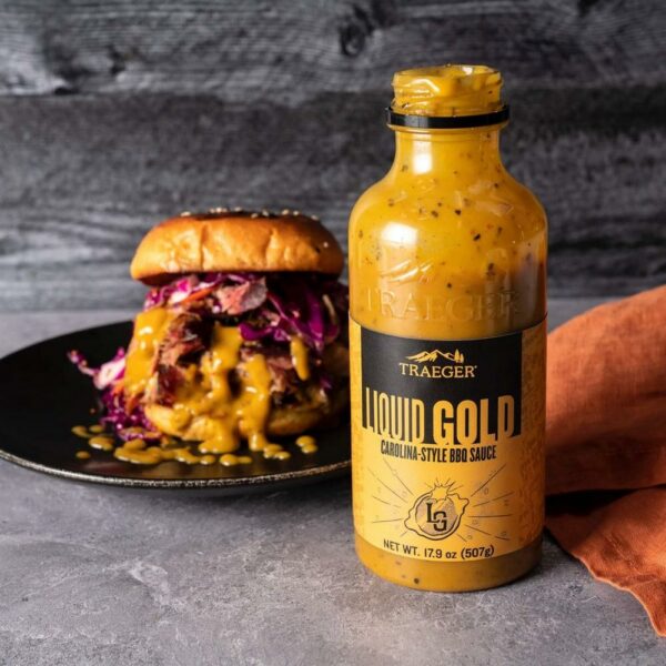 Traeger Liquid Gold Sauce - with burger