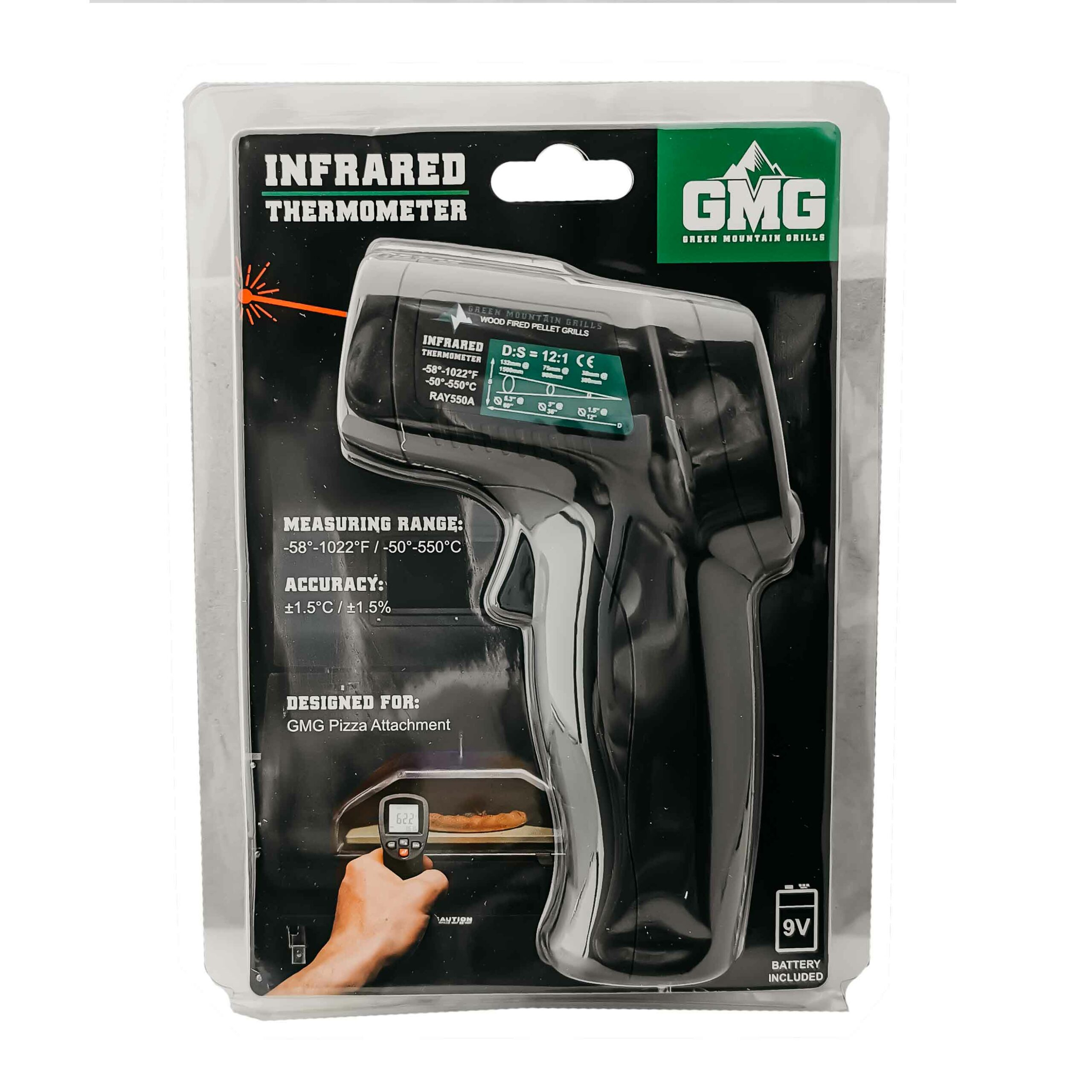 GMG Pizza Infrared Thermometer Temp Gun IR